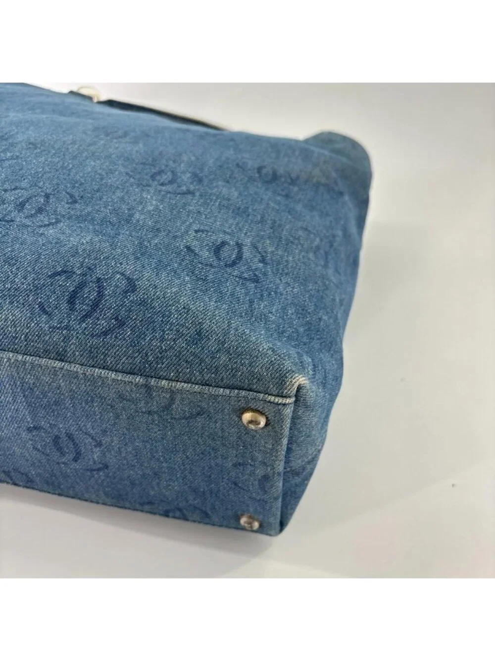Chanel CC Logo Tote Bag Denim